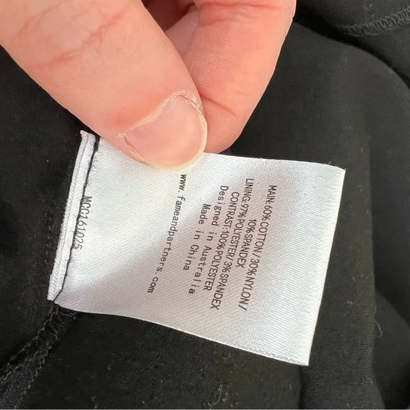 Fame and Partners Revolve Black Off the Shoulder Knee Length Dress Size S - Picture 8 of 10